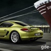 : Porsche Cayman R сзади, сбоку